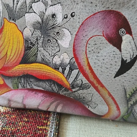 Floral Flamingo Print Women's Bag..ANUSHKA AWESOME NWT AND STUFFNG - Picture 8 of 12